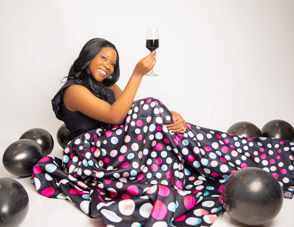 Glamorous adult birthday portraits Melbourne by Kat Alora Photography featuring a woman celebrating her milestone birthday in a luxury studio photoshoot