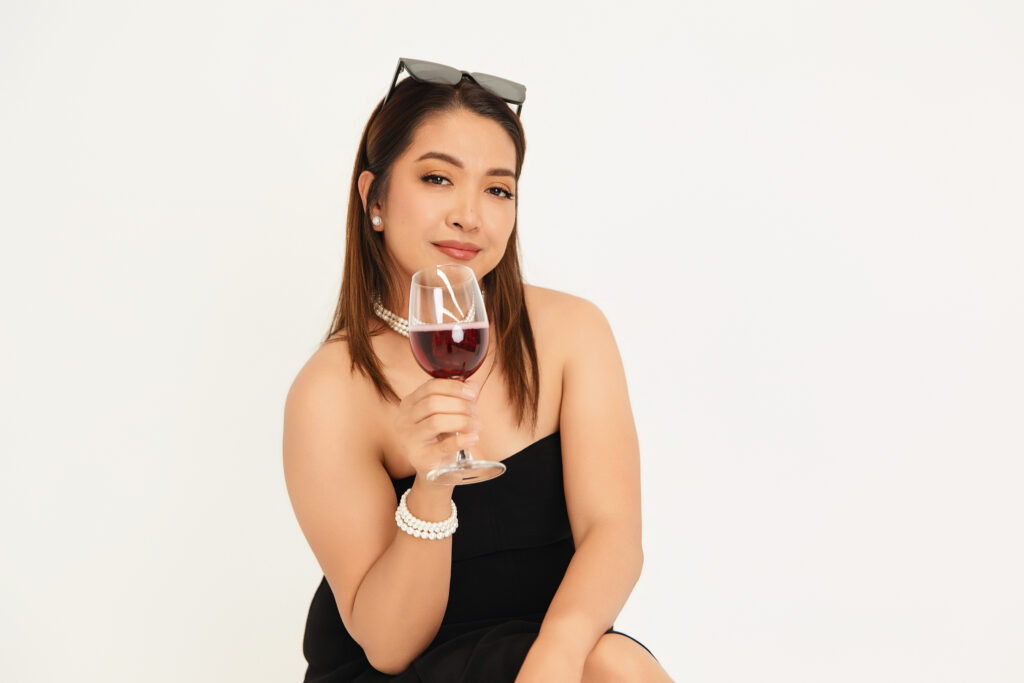 Glamorous adult birthday portrait session photographed at Kat Alora Photography studio in Cranbourne North, Melbourne featuring elegant styling and luxury birthday photography.