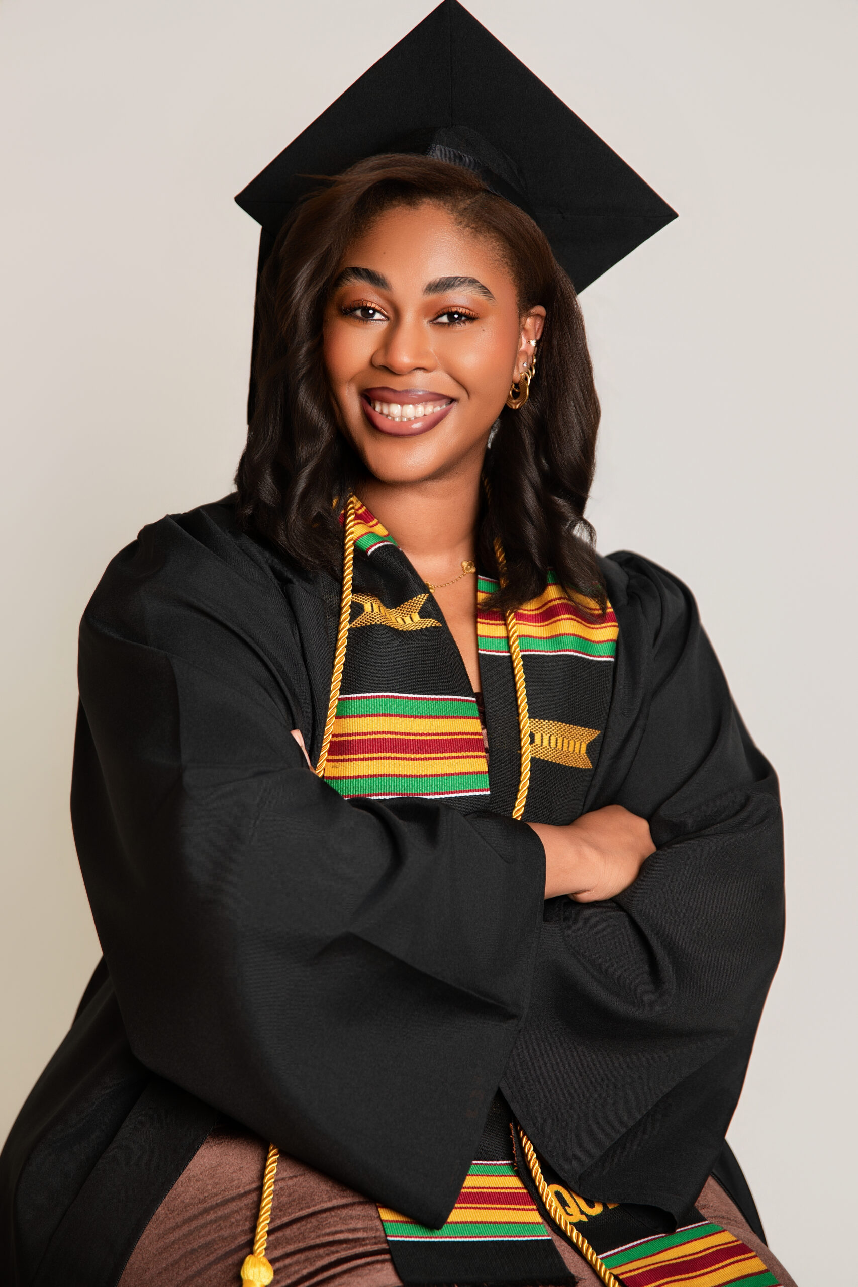 Graduate photographed in luxury Cranbourne North photography studio