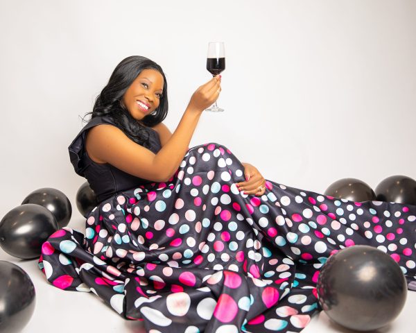 Glamorous adult birthday portraits Melbourne by Kat Alora Photography featuring a woman celebrating her milestone birthday in a luxury studio photoshoot